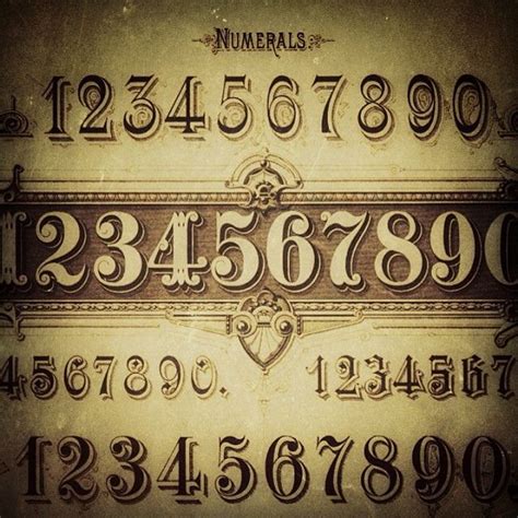 Numerals With Just The Right Decorative Details Typehunter
