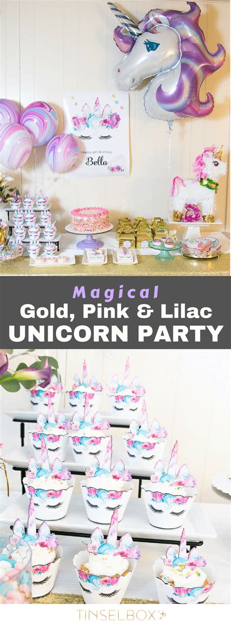 This Magical Sparkling Unicorn Party In Gold Lilac And Pink Was So