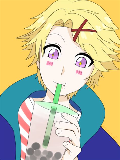 Drinking Bubble Tea Anime Bubble Anime Bubble Tea Anime
