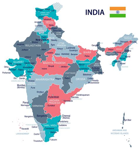 India Map With Regions