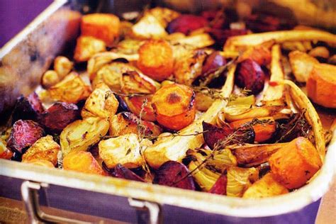 Easy to do and so delicious. Roasted root vegetables with fennel, garlic & thyme