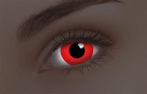 Colourvue Glow Red Uv Contact Lenses