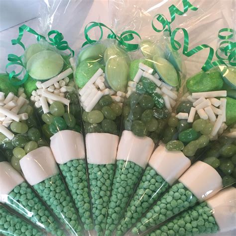 Green Sweet Cones For Birthday Party Sweet Cones Candy Party Favors