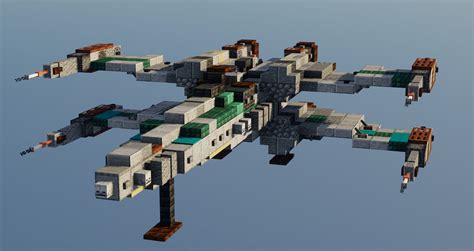 Blue X Wing Normal Scale Minecraft Map