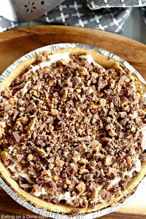 Cool in the refrigerator until firm. Reeses Pie Recipe - Easy Reese's Peanut Butter Pie Recipe