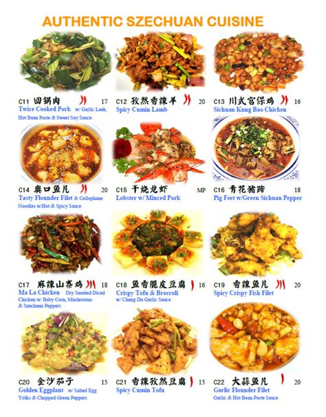 Authentic Szechuan Cuisine Chinese Special Food Chengdu 23 Wayne Nj