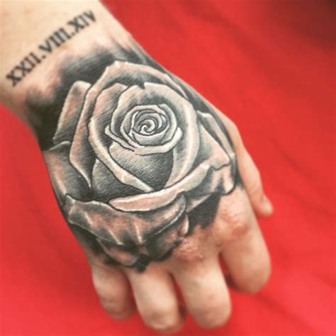 Rose Hand Tattoo Rose Hand Tattoo Hand Tattoos For