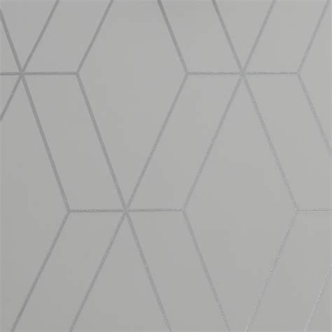 Superfresco Geos 56 Sq Ft Greysilver Paper Textured Geometric Unpasted