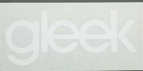 Gleek Logo Iron On Heat Transfer White 4x10 Glee Tv Show Fan Ebay