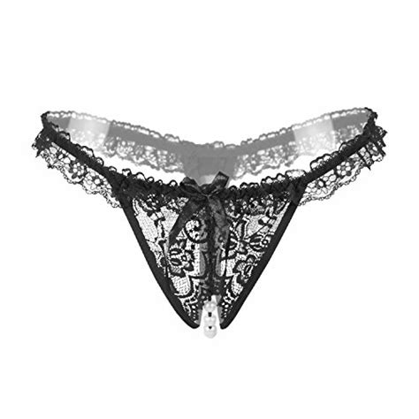 Buy Rucan Sexy Lingerie Lace Open Crotch Underwear Pearl Sexy