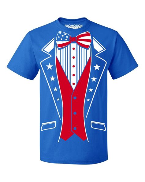 Usa Tuxedo Patriotic 4th Of July Mens T Shirt M Royal