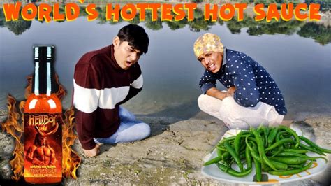 Hellboy Hot Sauce Vs Indian Green Chili Eating Challenge Hellboy Hot