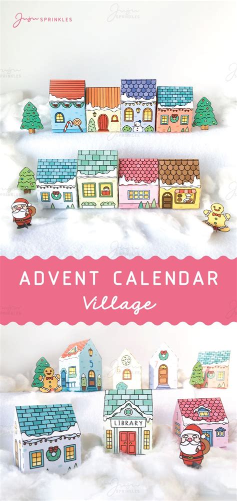 Diy Advent Calendar Village Juju Sprinkles Diy Advent Calendar