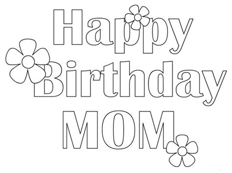 Happy Birthday Mom Free Printable
