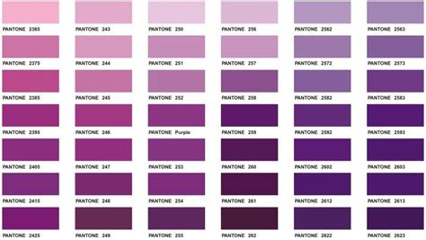 Pantone Purple Color Chart