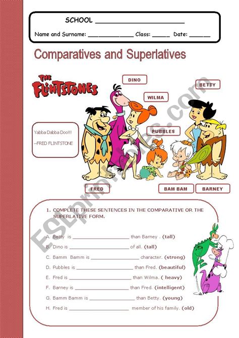 Comparative And Superlative Worksheet Hot Sex Picture