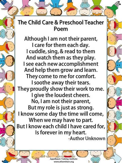 So True Teacher Poems Preschool Poems Preschool