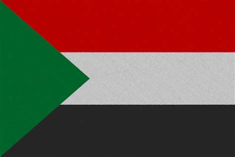 bandera de tela de sudán foto premium