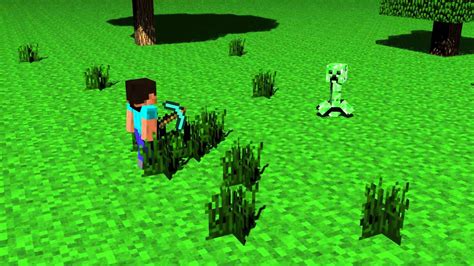 Minecraft Creeper Vs Steve Cinema 4d Animation Full Hd Youtube