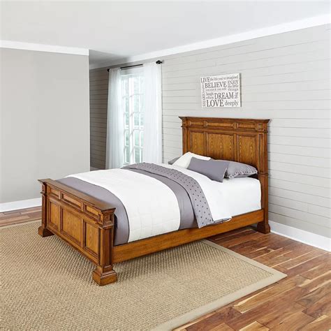 Home Styles Americana Cottage Oak Queen Bed The Home Depot Canada