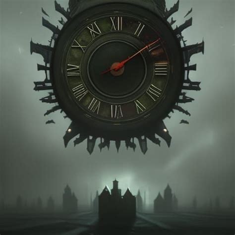 Ominous Clocks Scary Clocks Dark Clocks Ai Generated Artwork