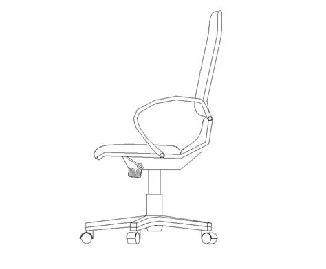 Office Furniture Chair Detail Elevation D View Cad Blocks Dwg File