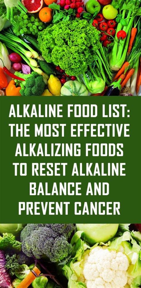 Healthy Food List Alkaline Food List The Most Effective Alkalizing