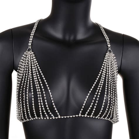 Sexy Bling Crystal Filigree Bra Jewelry Harness Body Chain Etsy