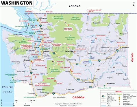 Washington Map Map Of Washington Us State Wa Map Washington Map