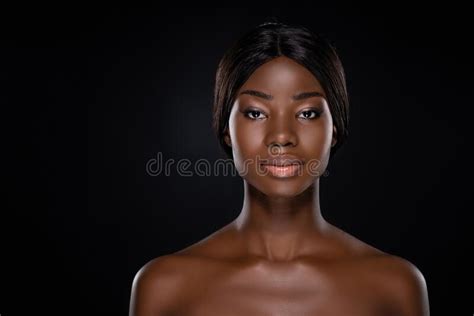 African Naked Woman Looking At Camera Stock Image Image Of Crop