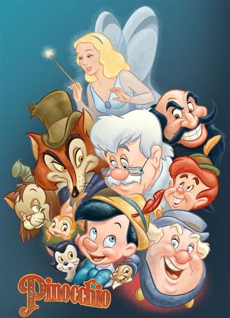 Disney Pinocchio Art Disney Movie Posters Disney Cartoon Characters