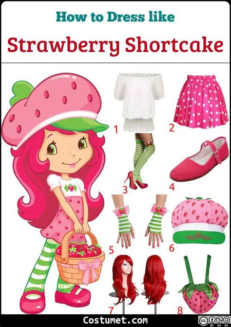 Strawberry Shortcake Costume For Cosplay And Halloween