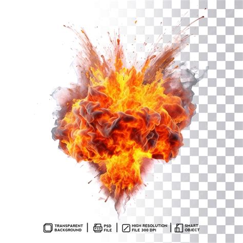 Premium Psd Abstract Impact Psd Explosion Effect Blast On Transparent