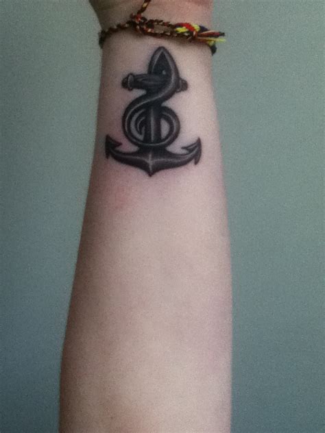 My Treble Clef Anchor Tattoo By Thatswhatshaqsaid On Deviantart