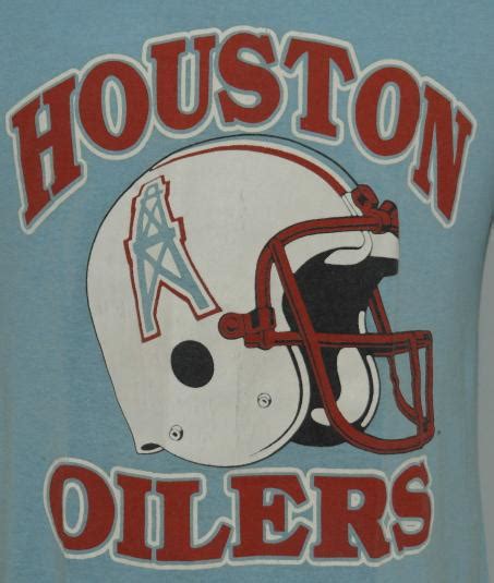Vintage 1980s Houston Oilers Nfl Football Helmet T Shirt Defunkd