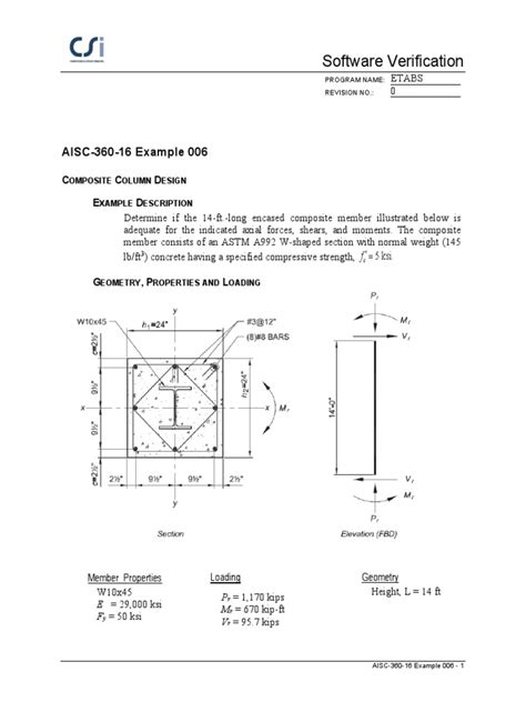 Aisc 360 16 Example 006 Pdf Bending Mechanics