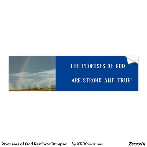 Promises Of God Rainbow Bumper Sticker Zazzle Gods Promises Bumper Stickers Bumpers