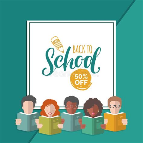 Vector Back To School Sale Handwritten Illustration With Pencil Drawing