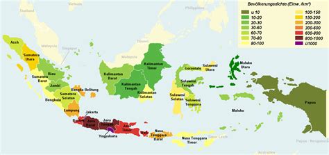 Indonesian Population Density By Province Maps On The Web