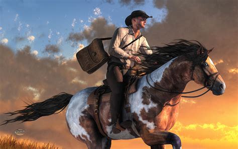 Pony Express Digital Art By Daniel Eskridge Pixels