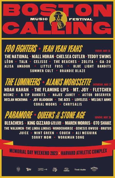 Boston Calling 2023 Headliners Foo Fighters Queens Of The Stone Age Paramore And Yeah Yeah