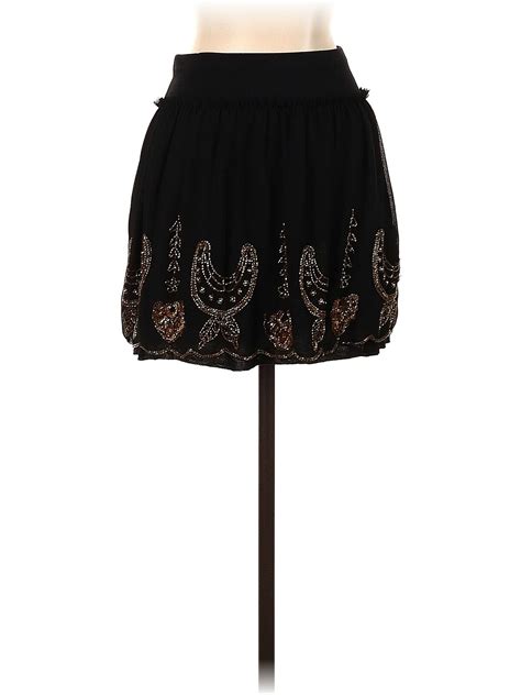Free People Women Black Formal Skirt Xs Ebay