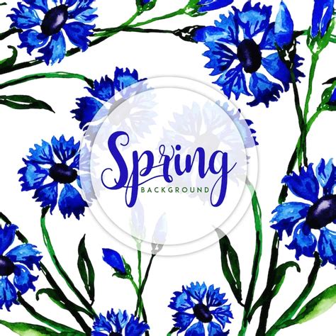 Premium Vector Watercolor Spring Floral Background