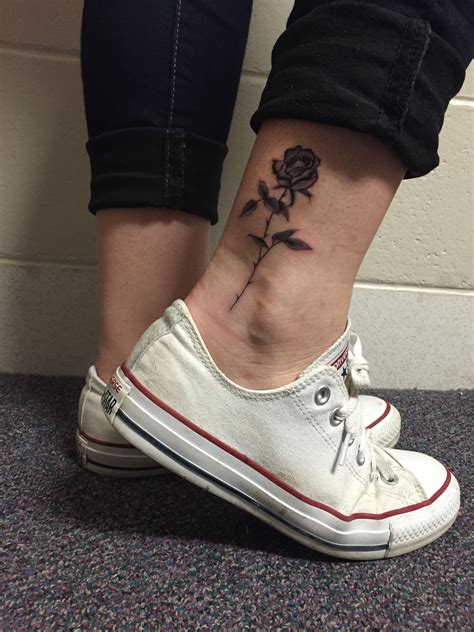 Rose tattoos are another popular choice for ankle tattoos for women. My tattoo ️ #rose #rosetattoo #tattoo #ankle # ...