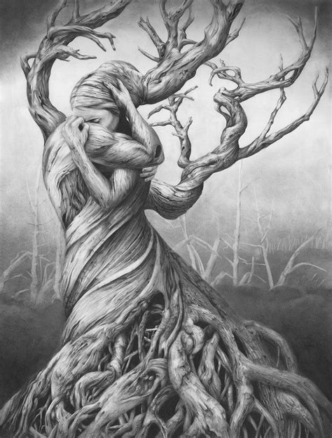 Archival Print On Cotton Art Paper Detailed Pencil And Charcoal Drawing Of A Couple Entwined In