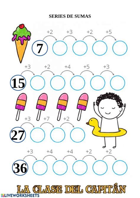 Series De Sumas Series Numéricas Ficha Math Activities Preschool