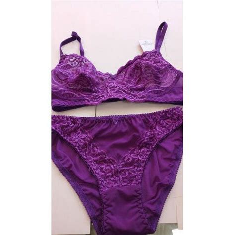 lady fit lycra cotton purple bra panty set rs 350 set lady fit international id 19034511991