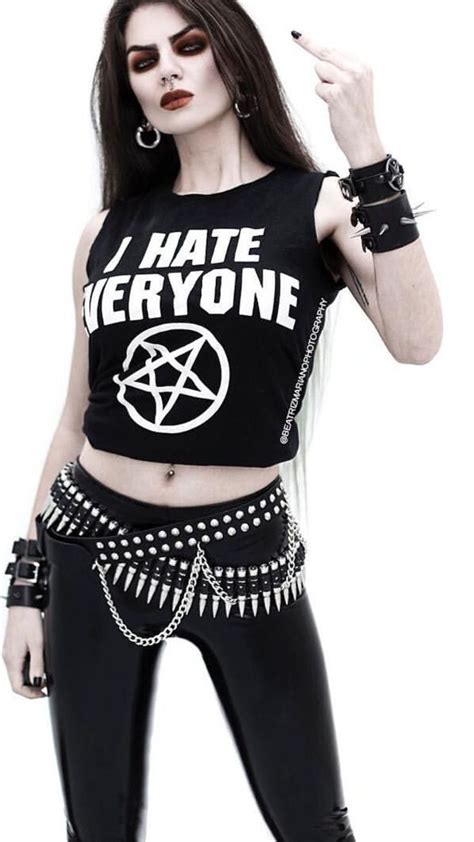 pin by kevin rg on ⛓ b e a t r i z m a r i a n o ⛓ black metal girl goth outfits rocker girl