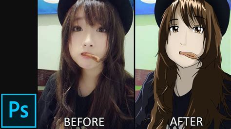 Make Yourself Anime Photoshop Draw Yourself Manga Or Anime Style