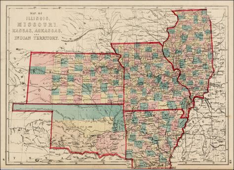 State Map Of Kansas And Oklahoma Map